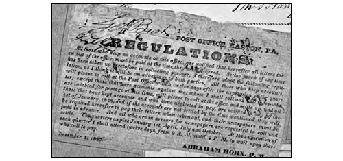 United States Postal History - Regulations