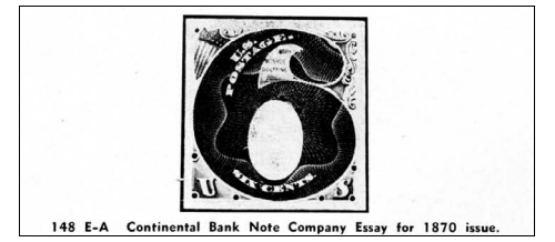 Continental Bank Note Company Essay for 1870 issue.