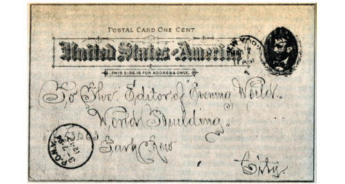 letter to the Editor of the New York World