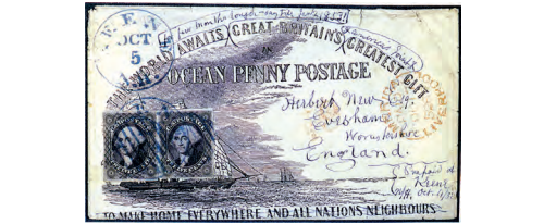 Ocean Penny Postage illustrated propaganda cover