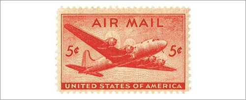 5 cent U.S. Air Mail Postage Stamp