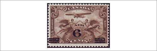 6 cent Canada Air Mail Postage Stamp