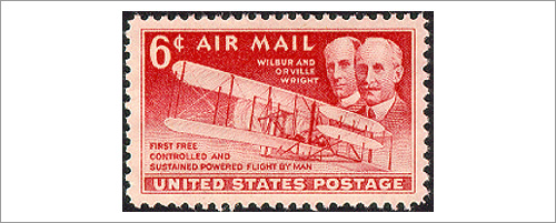 Wilbur and Orville Wright 6 cent Air Mail Stamp