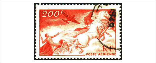 French Air Mail Postage Stamp