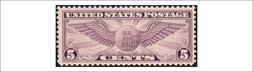 5 cent U.S. Air Mail Postage Stamp