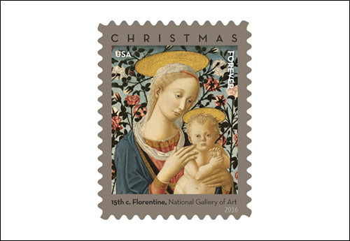 USPS Christmas Madonna Forever Stamp 2016