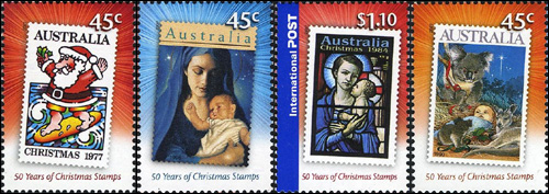 Australian Christmas Stamps, 50 Years of Christmas Stamps