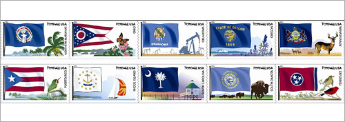 Flags of our Nation Forever Stamps. Issue date, August 11, 2011.