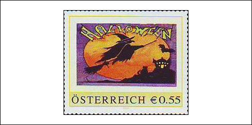 Austrian Halloween Postage Stamps