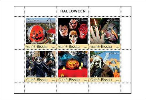 Halloween Guine-Bissau Postage Stamps - Country in West Africa 