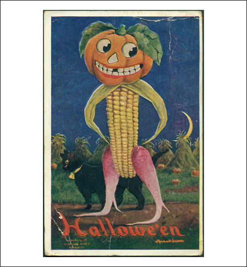 USA Halloween Vintage Postcard