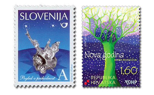 Slovenia and Croatia - New Year Stamps
