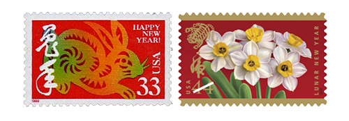 United States 1999 and 2011 - New Year Stamps