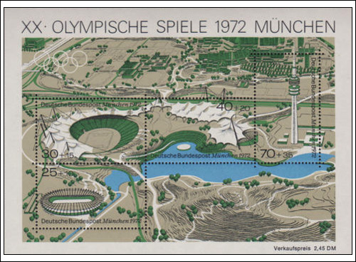1972 Munich Olympics Souvenir Sheet