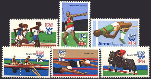 1980 USA Olympic Stamps
