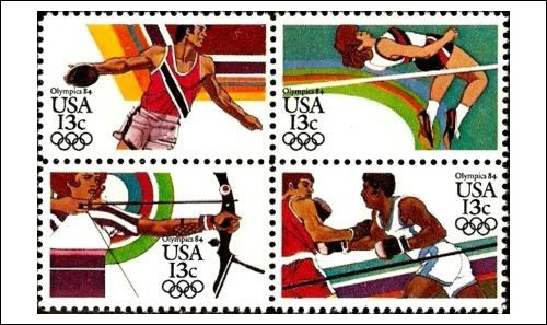 1984 USA Summer Olympic Stamps