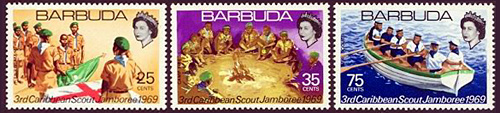 1969 Barbuda 3rd Caribbean Scout Jamboree, 35 cent postage