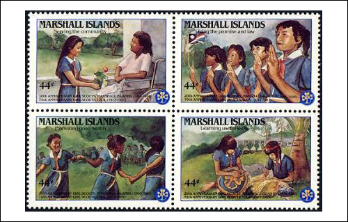 Marshall Island Scouting Stamps 1987