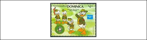 Commonwealth of Dominica Disney Scouting Stamp