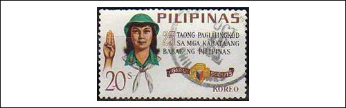 Philippines Girl Scouting Postage Stamps