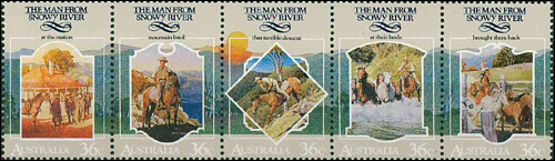 The Man From Snowy River Australian stamps