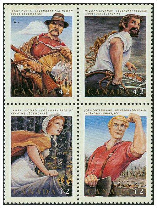 Folk Heroes Stamps Canada