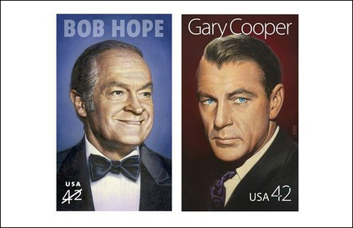 Bob Hope and Gary Cooper Stamps