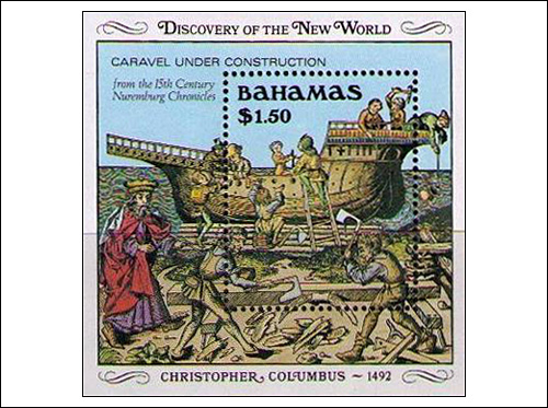 Christopher Columbus Bahamas Stamp