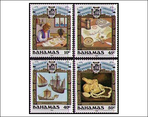 Christopher Columbus Bahamas Stamps