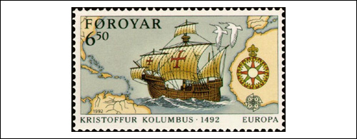 Christopher Columbus Denmark Stamps