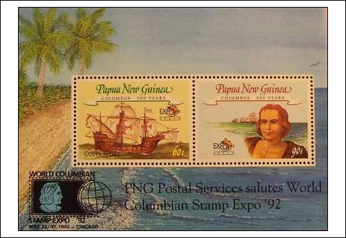 Christopher Columbus Papua New Guinea Stamps