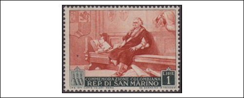 Christopher Columbus San Marino Stamps