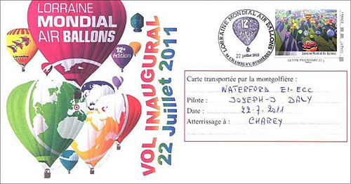 FDC Lorraine Mondial Air Ballons 2011