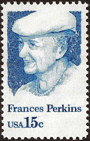 Frances Perkins Stamp, USA, 15 cents