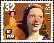 Lily Pons Stamp, USA, 32 Cents