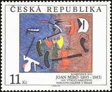 Joan Miro Stamp, Czechoslovakia