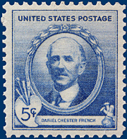 Daniel Chester French Stamp, USA, 5 cent