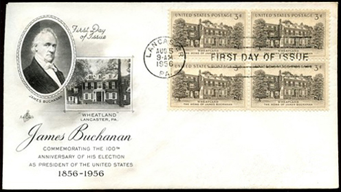 James Buchanan First Day of Issue, USA, 1956