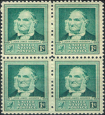 John James Audubon Stamps, USA, 1 cent