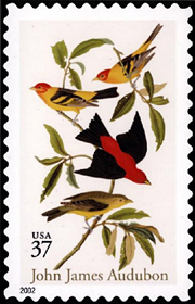 John James Audubon Stamp, USA, 37 cents