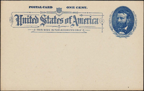Ulysses S. Grant postcard, USA, 1 cent