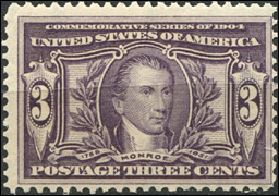 James Monroe Stamp, USA, 3 cents