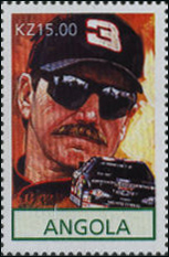 Dale Earnhardt Stamp, Angola