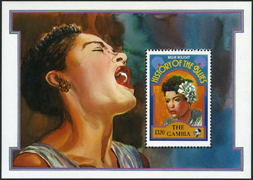 Billie Holiday Stamp, Gambia