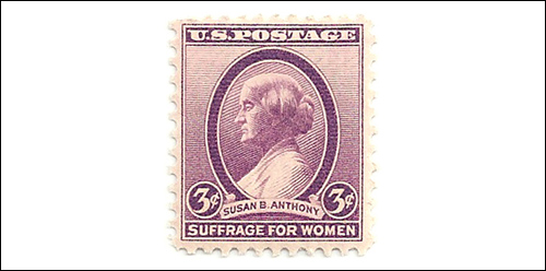 Susan B. Anthony Stamp, U.S. Postage 3 cent stamp