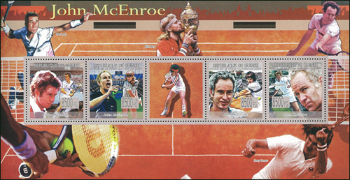 John McEnroe Stamp 2009, Guinea 