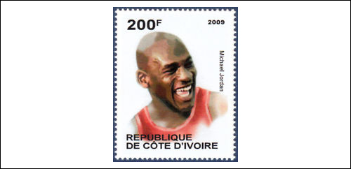Michael Jorden Stamp, Republic of Cote d'Ivoire 2009
