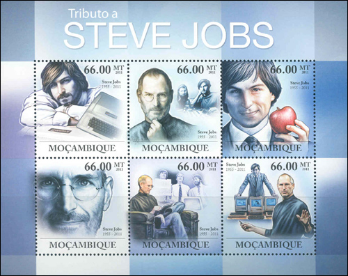 Steve Jobs Stamps, Mozambique 