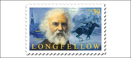 Henry Wadsworth Longfellow Stamp, U.S. Postage 39 cents
