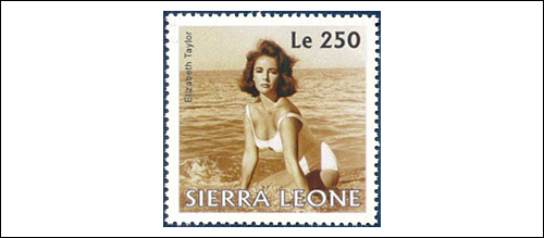 Elizabeth Taylor Stamp, Sierra Leone